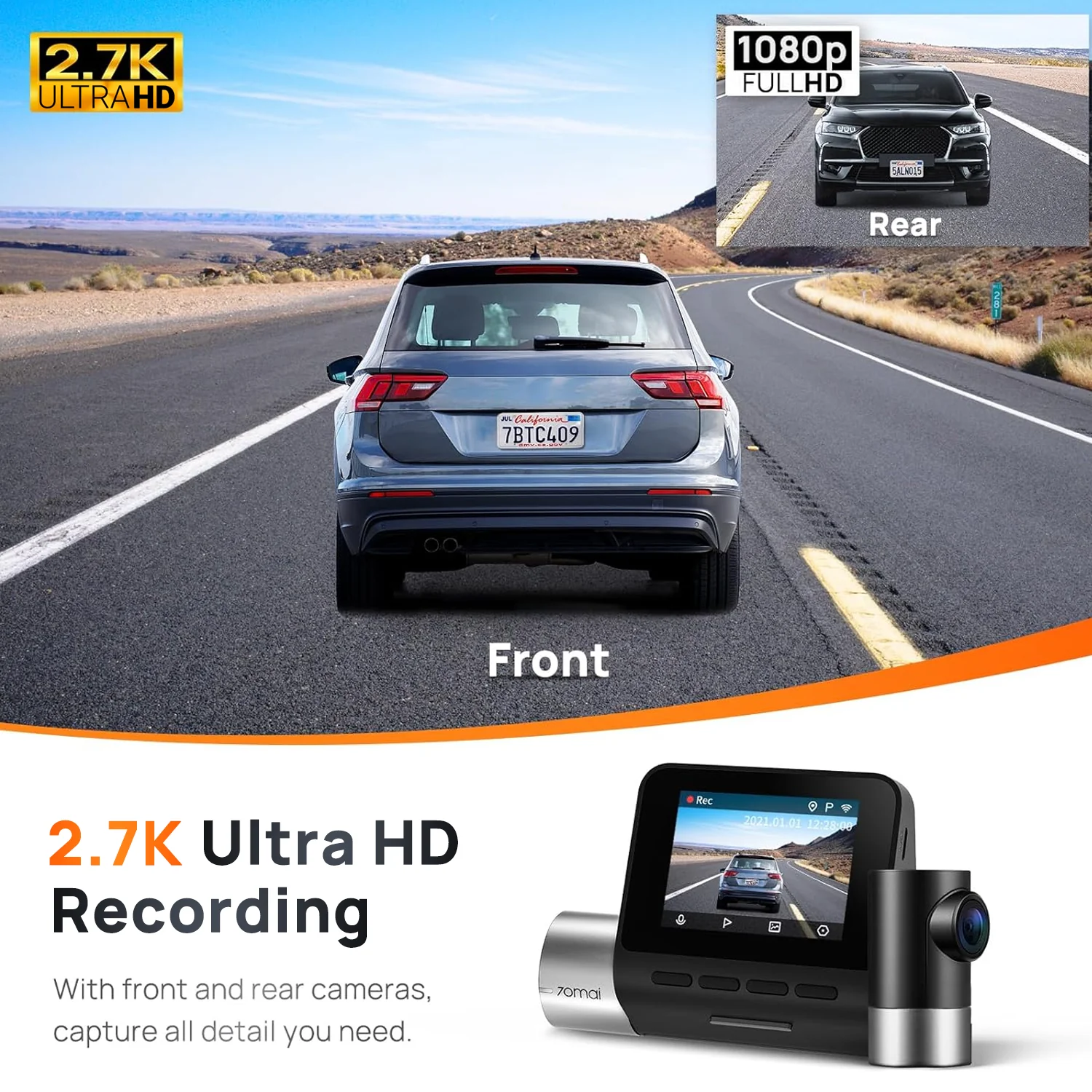70mai A500S Pro Plus+ Dual Channel DashCam - Image 3
