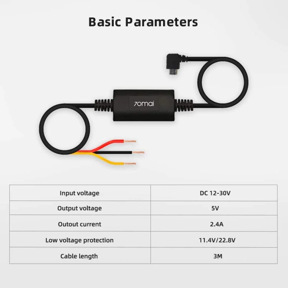 70mai Hardwire Cable Kit (Micro USB) with 6 Pcs Fuse Tap Adapters - Image 4